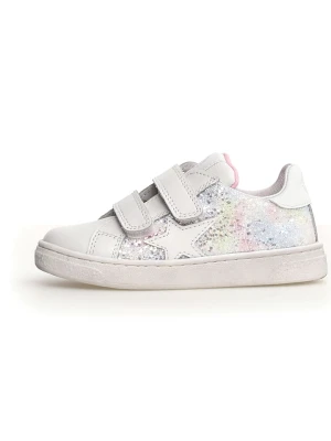 Naturino Skórzane sneakersy w kolorze białym ze wzorem rozmiar: 28