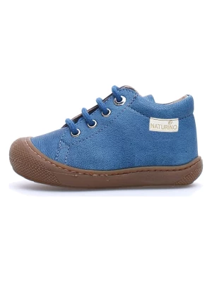 Naturino Skórzane sneakersy w kolorze niebieskim rozmiar: 21
