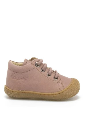 Naturino Skórzane sneakersy w kolorze szaroróżowym rozmiar: 23