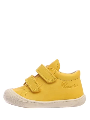 Naturino Skórzane sneakersy w kolorze żółtym rozmiar: 17