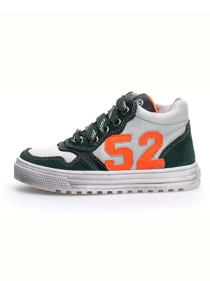 Naturino Skórzane sneakersy "Yarde" w kolorze zielono-białym rozmiar: 38