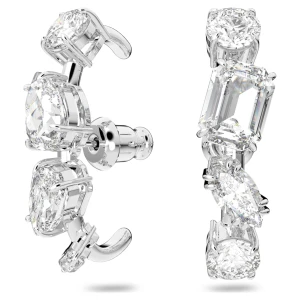 Nausznice Gema, Szlify różnorodne, Białe, Powłoka z rodu Swarovski