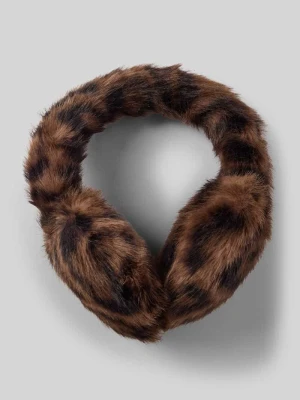Nauszniki z nadrukiem skóry leoparda model 'Big Fur' Barts Ciemnobrązowy