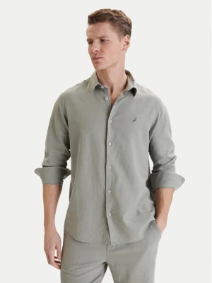 Nautica Koszula W126-NAMST-1023-34X Zielony Regular Fit
