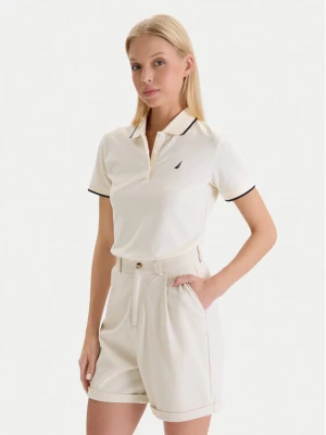 Nautica Polo W126-NALPO-1008-02X Écru Regular Fit Kremowy