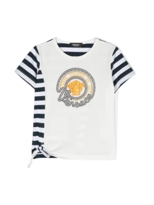 Nautyczna Koszulka Dziecięca z Motywem Meduzy Versace