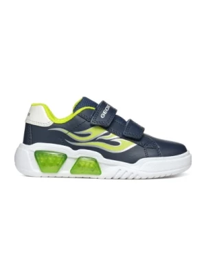 Navy Lime Dziecięce Sneakersy Geox