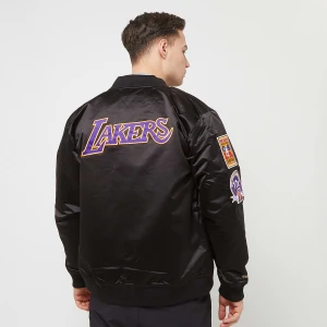 NBA Lightweight Satin Bomber Los Angeles Lakers, markiMitchell & Ness, Bomberki, w kolorze czarny, rozmiar: