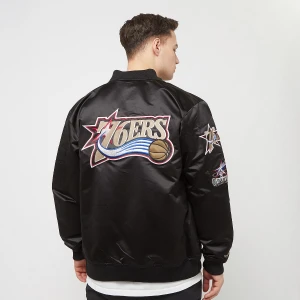 NBA Lightweight Satin Bomber Philadelphia 76ers, markiMitchell & Ness, Bomberki, w kolorze czarny, rozmiar: