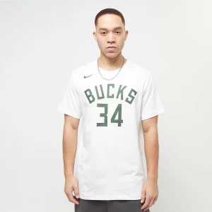 NBA Milwaukee Bucks Essential Next Nature Shortsleeve Tee, markiNike, T-Shirty i Polo, w kolorze biały, rozmiar: