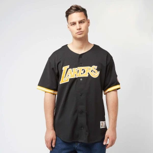 Mitchell & Ness NBA On the Clock Mesh Button Front Vintage Logo LA Lakers mężczyźni Jerseys czarny rozmiar Odzież