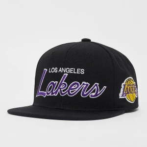 NBA Team Script 2.0 Snapback Los Angeles Lakers, markiMitchell & Ness, Czapki, w kolorze czarny, rozmiar:
