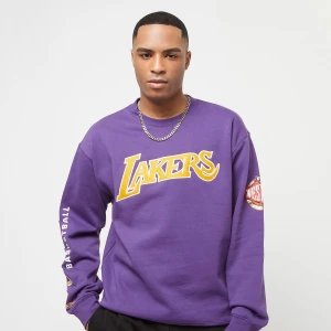 NBA There and Back Fleece Crew Los Angeles Lakers, markiMitchell & Ness, Bluzy, w kolorze fioletowy, rozmiar: