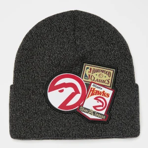 NBA XL Logo Patch Knit HWC Atlanta Hawks, markiMitchell & Ness, Czapki beanie, w kolorze czarny, rozmiar: