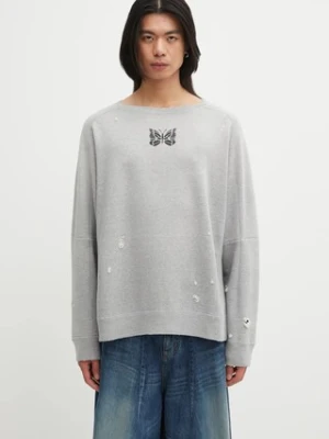 Needles bluza bawełniana Deconstructed męska kolor szary gładka RW336