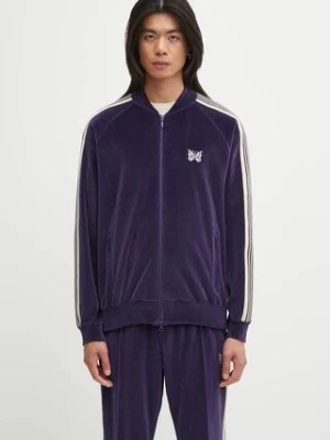 Needles bluza Rib Collar męska kolor granatowy z aplikacją RW323