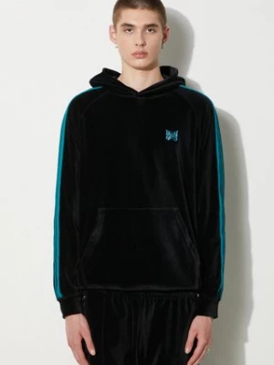 Needles bluza Track Hoody męska kolor czarny z kapturem wzorzysta OT234