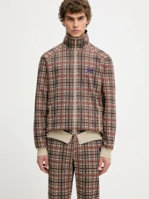 Needles bluza Track Jacket męska kolor brązowy wzorzysta RW312