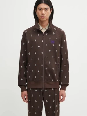 Needles bluza Track Jacket męska kolor brązowy wzorzysta RW312