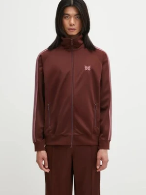 Needles bluza Track Jacket męska kolor brązowy z aplikacją RW314
