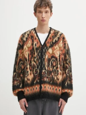 Needles kardigan z dodatkiem moheru Paisley męski kolor beżowy RW356