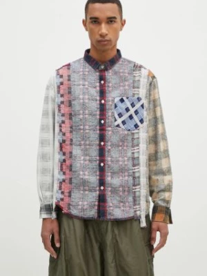 Needles koszula bawełniana I.O. Flannel Shirt -> 7 Cuts Shirt męska kolor multicolor regular z kołnierzykiem klasycznym PU358