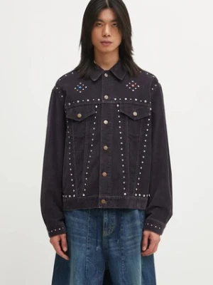 Needles kurtka sztruksowa kolor fioletowy przejściowa oversize RW167