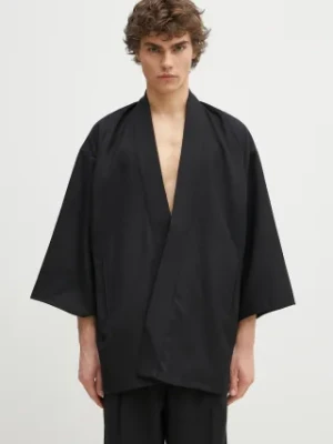 Needles marynarka wełniana Haori męska kolor czarny QV092