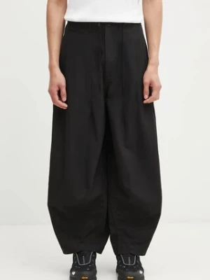 Needles spodnie bawełniane H.D. Military męskie kolor czarny proste RW238