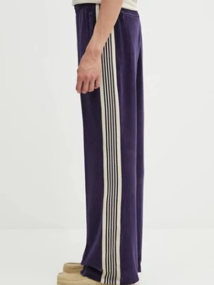 Needles spodnie dresowe Boot-Cut Track Pant męskie kolor granatowy wzorzyste RW326