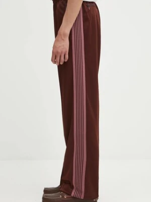 Needles spodnie dresowe Track Pant męskie kolor brązowy gładkie RW316