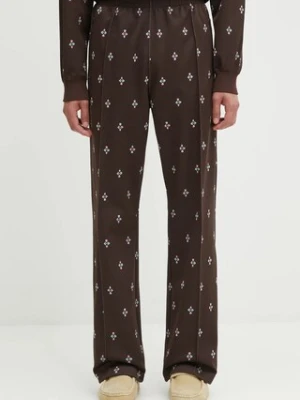Needles spodnie Track Pant męskie kolor brązowy proste RW313