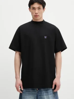 Needles t-shirt S/S Mock Neck męski kolor czarny gładki QV353