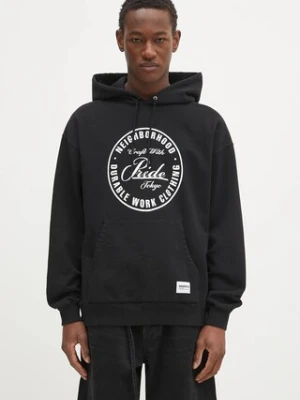 NEIGHBORHOOD bluza bawełniana Classic Sweat Hoodie Ls męska kolor czarny z kapturem z nadrukiem 242FPNH.CSM02