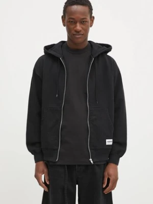 NEIGHBORHOOD bluza bawełniana Classic Sweat Zip Hoodie Ls męska kolor czarny z kapturem gładka 242FPNH.CSM05