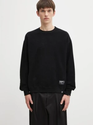 NEIGHBORHOOD bluza dwustronna bawełniana REVERSIBLE SWEAT męska kolor czarny z nadrukiem 252UWNH.CSM07