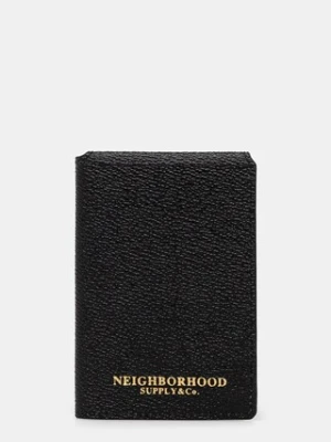 NEIGHBORHOOD etui na karty COATED kolor czarny 251MVNH-AC02