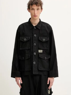 NEIGHBORHOOD koszula bawełniana Bdu Shirt Ls męska kolor czarny regular z kołnierzykiem klasycznym 251SPNH.SHM04