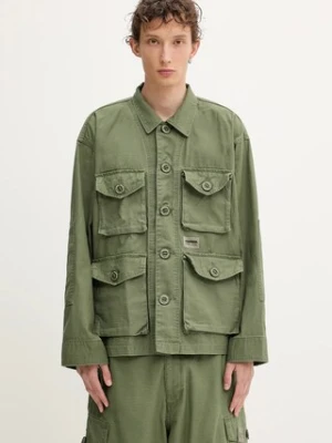 NEIGHBORHOOD koszula bawełniana Bdu Shirt Ls męska kolor zielony regular z kołnierzykiem klasycznym 251SPNH.SHM04