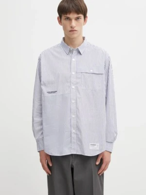 NEIGHBORHOOD koszula bawełniana MULTI STRIPE męska kolor niebieski relaxed 252SPNH.SHM05