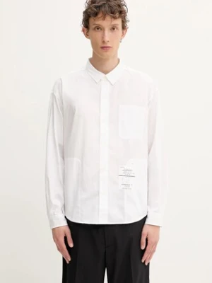 NEIGHBORHOOD koszula bawełniana Plain Shirt Ls męska kolor biały regular z kołnierzykiem klasycznym 251SPNH.SHM03
