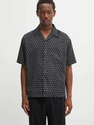 NEIGHBORHOOD koszula monogram pattern hawaiian shirt ss męska kolor czarny relaxed 251TSNH-SHM11