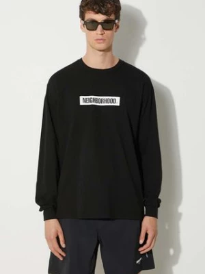 NEIGHBORHOOD longsleeve bawełniany NH . Tee Longsleeve-2 kolor czarny z nadrukiem 241PCNH.LT02