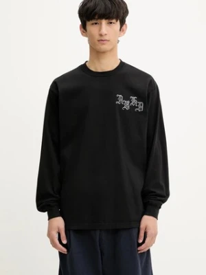 NEIGHBORHOOD longsleeve bawełniany NH . TEE LS-5 kolor czarny z nadrukiem 251PCNH-LT05