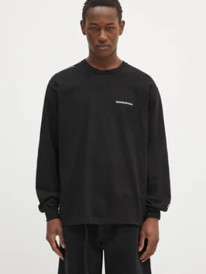 NEIGHBORHOOD longsleeve bawełniany Nh . Tee Ls-8 kolor czarny gładki 242PCNH.LT08