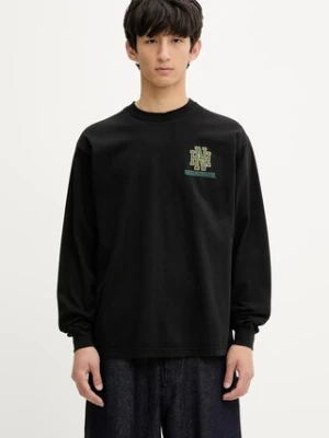 NEIGHBORHOOD longsleeve bawełniany Nh . Tee Ls-8 kolor czarny z nadrukiem 251PCNH.LT08
