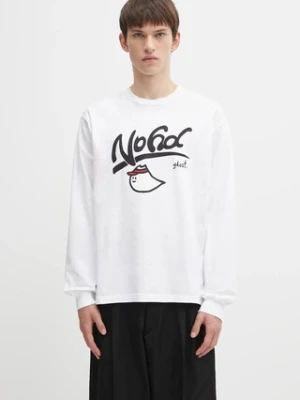 NEIGHBORHOOD longsleeve bawełniany NH . TEE LS-9 męski kolor biały z nadrukiem 252PCNH.LT09