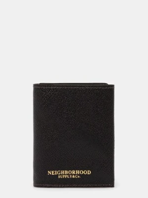 NEIGHBORHOOD portfel COATED WALLET kolor brązowy 251MVNH-AC01