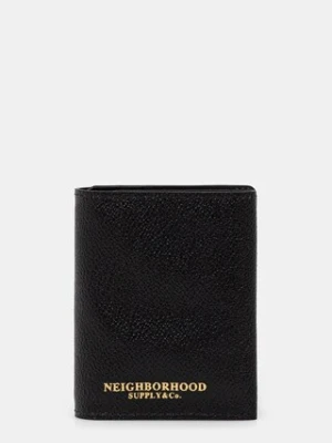 NEIGHBORHOOD portfel COATED WALLET kolor czarny 251MVNH-AC01