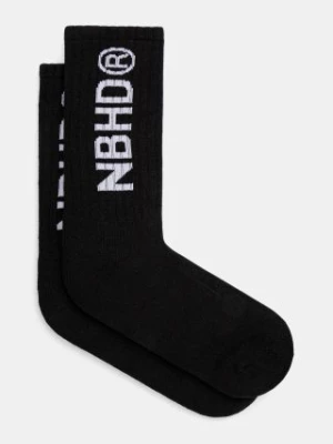 NEIGHBORHOOD skarpetki Nbhd Logo Socks męskie kolor czarny 242WINH.UWM02